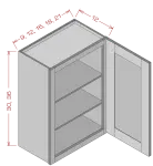 36" Height Single Door Wall Cabinet