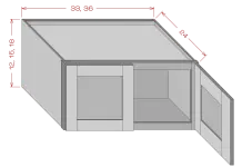 33" Wide Refrigerator Wall Cabinet