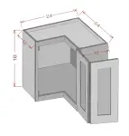 18" Height Easy Reach Wall Cabinet