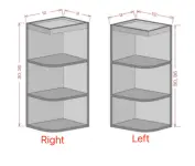 36" Height 9" Wide Wall End Shelf