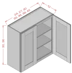 36" Height Double Door Wall Cabinet