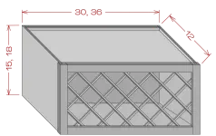 30" Wine Rack Cabinets