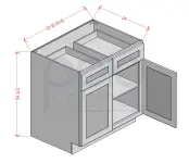 Double Doors Double Drawers Bases