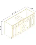 Vanity Double Sink Combo With Central Drawers
