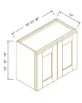 18"H Double Doors Wall Cabinets