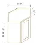 24W Diagonal Corner Wall Cabinets