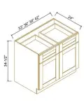 Double Drawers Double Doors Bases