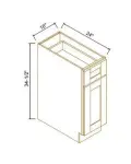 Base Waste Basket Cabinet-2Bins