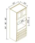 24"D Oven Cabinets With 3 Drawers