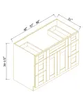 Vanity Single Sink Combo With Drawers On Both Side