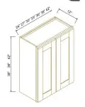 42"H Double Doors Wall Cabinets