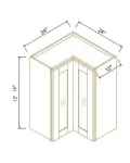 12" H Glass Door Easy Reach Wall Cabinet