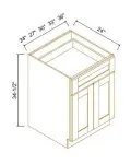 Single Drawer Double Doors Bases