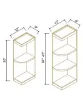 9" W Wall End Open Shelves