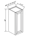 42"H Single Door Wall Cabinets