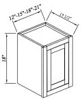 18"H Single Door Wall Cabinets
