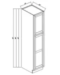 25"D Single Door Wall Pantries