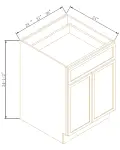 Single Drawer Double Doors Bases