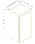 30" H Single Door Wall Cabinets