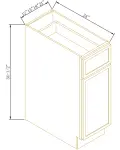 Single Door Single Drawer Bases
