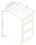 Three Drawer Bases