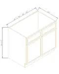 Sink Bases-2 Doors 2 False Drawers