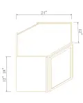 18"H Diagonal Corner Wall Cabinet