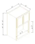 24"D Wall Microwave Open Shelf