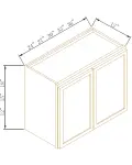 15"H Double Doors Wall Cabinets