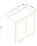 24"H Double Doors Wall Cabinets