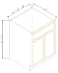 Sink Bases-2 Doors 1 False Drawer