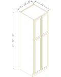 24"D Double doors Wall Pantries