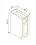 Base Waste Basket Cabinet-2Bins