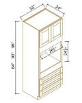24"D Oven Cabinets With 3 Drawers