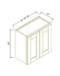 24"H Double Doors Wall Cabinets