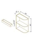 Base End Open Shelves