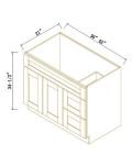 Vanity Sink Bases with 2 Drawer Right