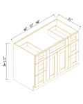 Vanity Single Sink Combo With Drawers On Both Side