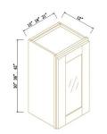 42"H Single GlassDoor Wall Cabinets