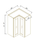 12" H Glass Door Easy Reach Wall Cabinet