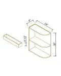Base End Open Shelves
