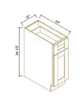 Base Waste Basket Cabinet-2Bins