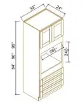24"D Oven Cabinets With 3 Drawers
