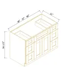 Vanity Single Sink Combo With Drawers On Both Side