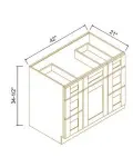 Vanity Single Sink Combo- With 6Drawers