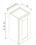42"H Single Door Wall Cabinets