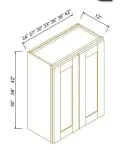 42"H Double Doors Wall Cabinets