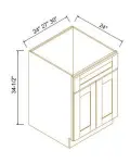 Sink Bases-2 Doors 1 False Drawer