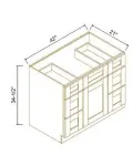 Vanity Single Sink Combo- With 6Drawers