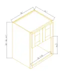 24"D Wall Microwave Open Shelf